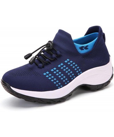 Womens Runing Gym Mesh Sneakers Non-Slip Workout Comfort Shoes Casual Workout Shoes Azeng3-blue $16.49 Fashion Sneakers