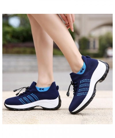 Womens Runing Gym Mesh Sneakers Non-Slip Workout Comfort Shoes Casual Workout Shoes Azeng3-blue $16.49 Fashion Sneakers