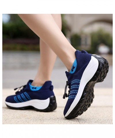 Womens Runing Gym Mesh Sneakers Non-Slip Workout Comfort Shoes Casual Workout Shoes Azeng3-blue $16.49 Fashion Sneakers