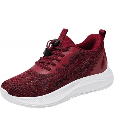 Womens Walking Tennis Mesh Sneakers Workout Lightweight Comfort Shoes Work Shoes for Women Ao2-red $15.94 Athletic Shoes