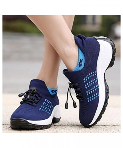 Womens Runing Gym Mesh Sneakers Non-Slip Workout Comfort Shoes Casual Workout Shoes Azeng3-blue $16.49 Fashion Sneakers