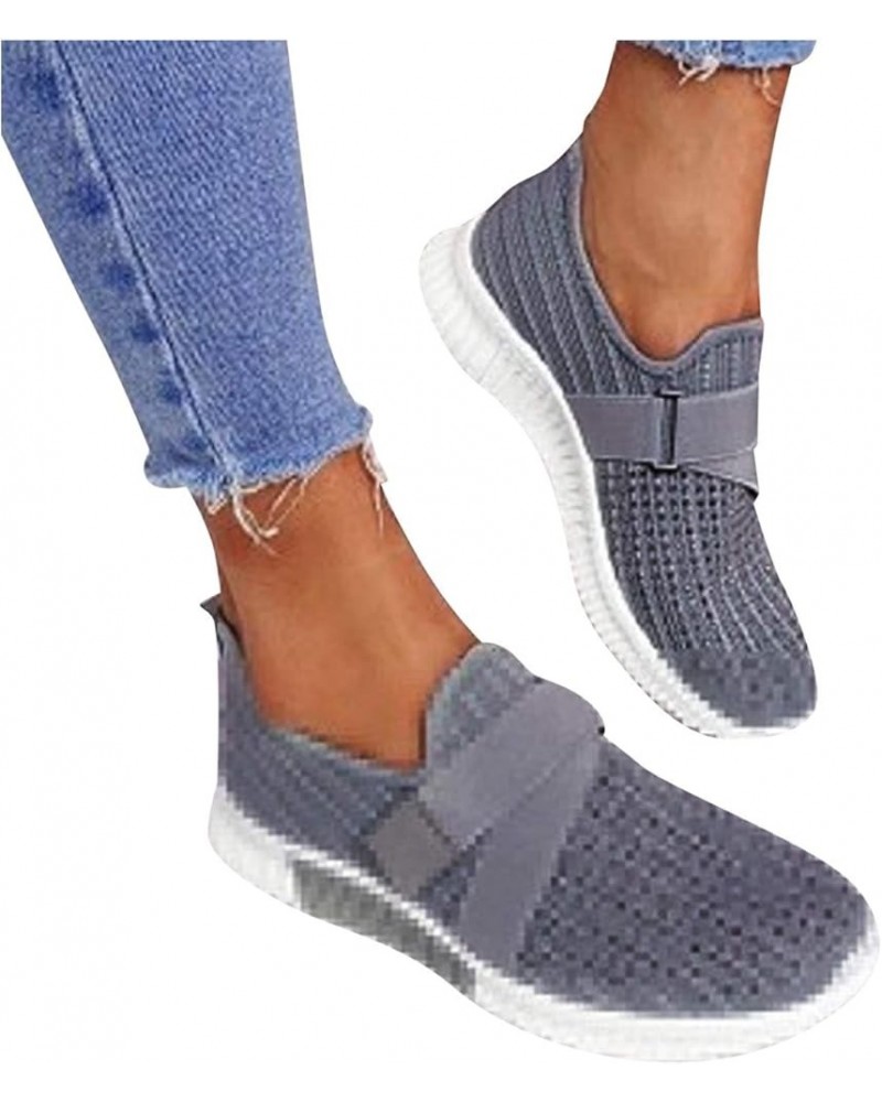 Orthopedic Sandals for Women, Arch Support Slip On Slippers Non-Slip Platform Walk Shoes Breathable Flip Flops Grey $11.00 At...