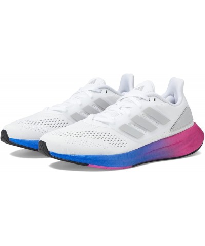 Women's Pureboost 22 Running Shoe White/Grey/Lucid Fuchsia $90.17 Athletic Shoes