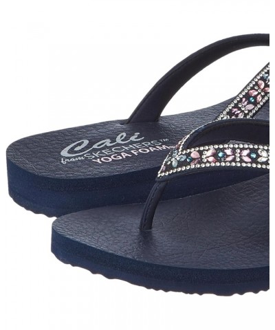 Women's Vinyasa-Wild Daisies Flip-Flop Navy Mitobuck Multi Gem Rhiestone Trim $32.80 Fashion Sneakers