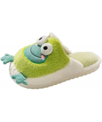 Teen Girls Solid Color Slippers Women Slippers Autumn Winter Indoor and Outdoor Fashion Comfortable Cute Cartoon Shoes Green ...