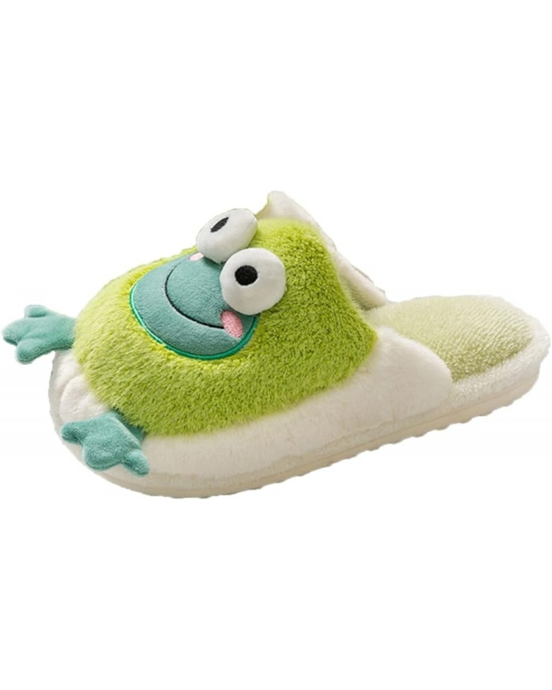 Teen Girls Solid Color Slippers Women Slippers Autumn Winter Indoor and Outdoor Fashion Comfortable Cute Cartoon Shoes Green ...