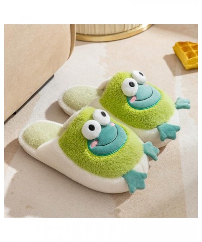 Teen Girls Solid Color Slippers Women Slippers Autumn Winter Indoor and Outdoor Fashion Comfortable Cute Cartoon Shoes Green ...