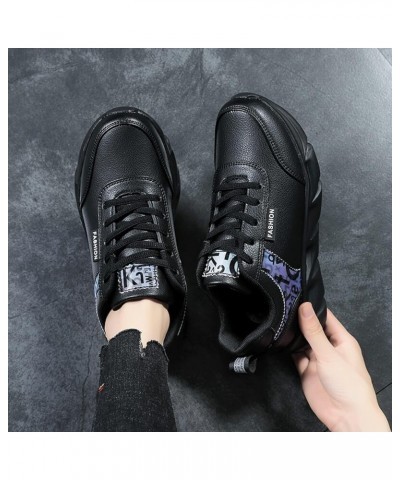 Women Sports Shoes Casual Fashion New Pattern Lace Up Comfortable Lightweight Non Slip Sneaker Roller Skates for Women Black ...