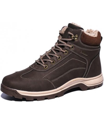 Outdoor Men's Shoes High-top Boots Plus Size Men's Warm Snow Boots Work Boots $29.93 Outdoor Shoes