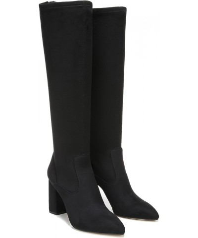 Womens Katherine Knee High Boot Black Stretch Suede $52.03 Boots