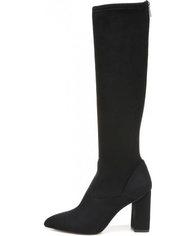 Womens Katherine Knee High Boot Black Stretch Suede $52.03 Boots