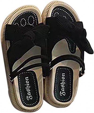 Women Flip Flops Size 9 Boys Slides Size 7 Sandals Women White Sandals White Flats Shoes Women Sandals For Dresses Whi H-blac...