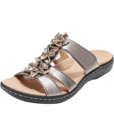 Flip Flop Women Sandals Cushion Slides Silver Sandals Fish Sandals Women Sandal Sandals Women Fashion Heels F 10-gold $12.38 ...