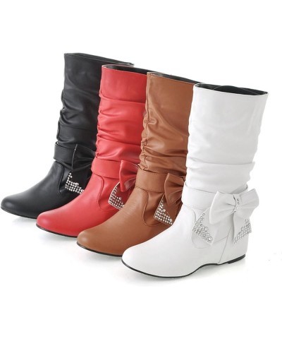 Cowboy Boots Wide Calf Plus Size Knee High White Boots Short Heel Wide Calf Cowboy Boots Women Red Extra Wide Calf Dress Boot...