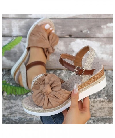 Platform Wedge Sandals for Women,Black Brown White Nude Espadrille Walking Sport Athletic Sandals Womens Wedge Sandals Comfor...