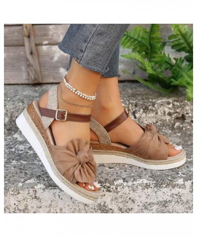 Platform Wedge Sandals for Women,Black Brown White Nude Espadrille Walking Sport Athletic Sandals Womens Wedge Sandals Comfor...