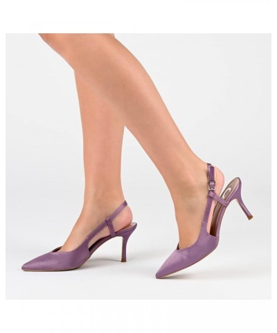 Closed Pointed Toe Slingback Sweetheart Stiletto Pump for Women - Knightly Buckle Ankle Strap Heel Wine $28.60 Pumps