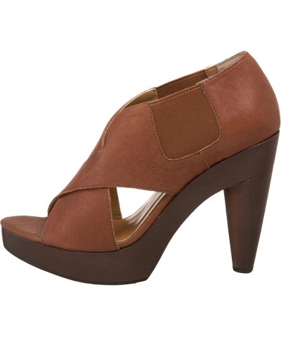 Women's Poin Platform Pump Tan $40.32 Pumps