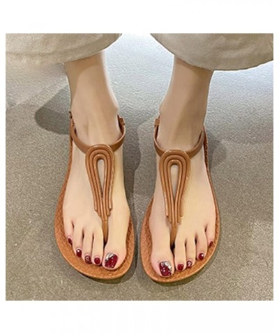 Womens Solid Leather Slip on Flat Slides Sandals Clip Toe Anti Slip Oversized Flat Bottom Slippers Casual Dressy Sandals (G-B...