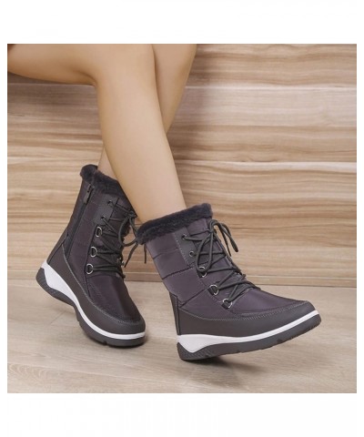 Black Knee High Winter Boots for Women Winter Boots for Hiking Lightweight Waterproof Women Snow Boots Womens Size 6 Boots fo...