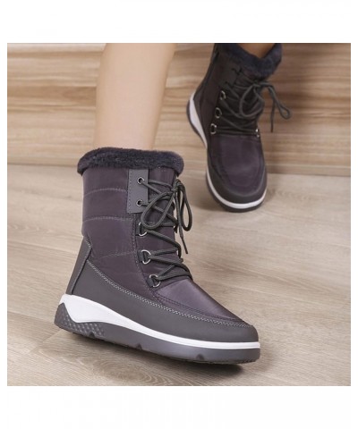 Black Knee High Winter Boots for Women Winter Boots for Hiking Lightweight Waterproof Women Snow Boots Womens Size 6 Boots fo...