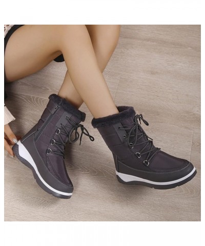 Black Knee High Winter Boots for Women Winter Boots for Hiking Lightweight Waterproof Women Snow Boots Womens Size 6 Boots fo...