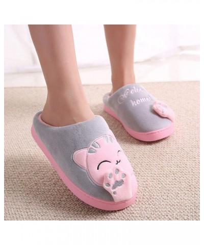 House Slippers for Women Fluffy Kawaii Plush Warm Fuzzy Slippers, Cute Winter Warm Cozy Memory Foam Slippers Bedroom Indoor O...