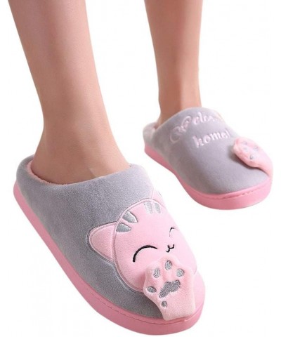 House Slippers for Women Fluffy Kawaii Plush Warm Fuzzy Slippers, Cute Winter Warm Cozy Memory Foam Slippers Bedroom Indoor O...