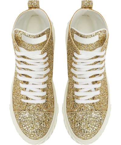 Ecoblabber Mid-Top Sneakers 9.5 Gold $148.20 Fashion Sneakers