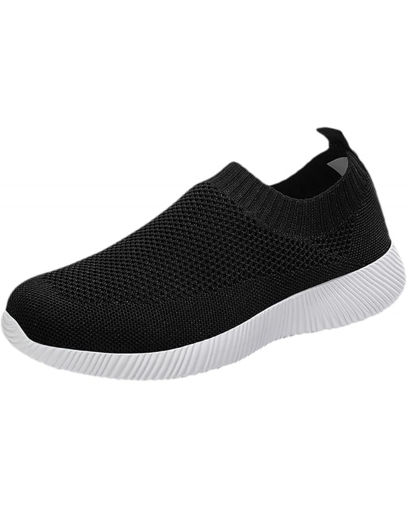 2022 Women's Spring and Summer Running Shoes Large Outdoor Walking Flying Waving Mesh Sneaker Insoles Women Arch Black $10.36...