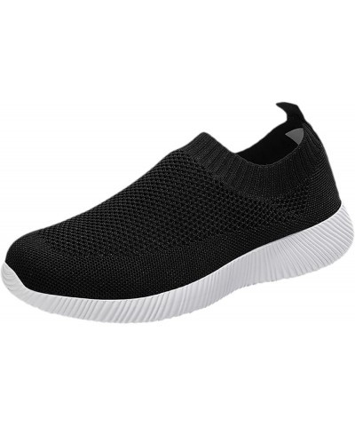 2022 Women's Spring and Summer Running Shoes Large Outdoor Walking Flying Waving Mesh Sneaker Insoles Women Arch Black $10.36...