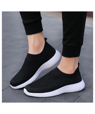 2022 Women's Spring and Summer Running Shoes Large Outdoor Walking Flying Waving Mesh Sneaker Insoles Women Arch Black $10.36...