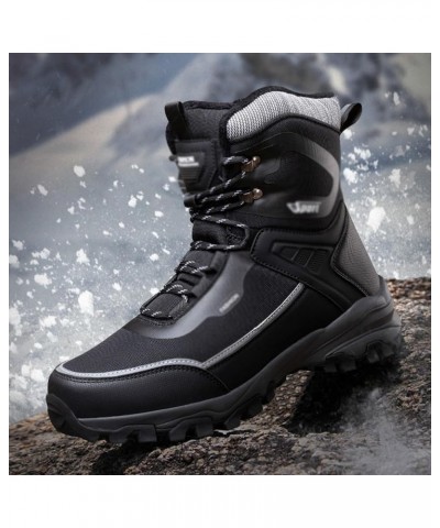 Waterproof Snow Boots For Women Warm Fur Lined Non Slip Rubber Sole Men Winter Boots Side Zipper Comfortable Casual Unisex Hi...