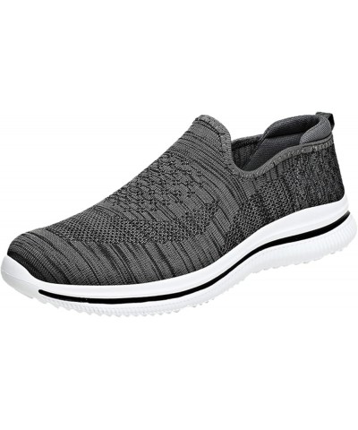 Casual Sneakers for Men Walking Shoes Sneakers for Men Laceless Steel Toe Shoes for Men Lightweight B-dark Gray $20.59 Athlet...