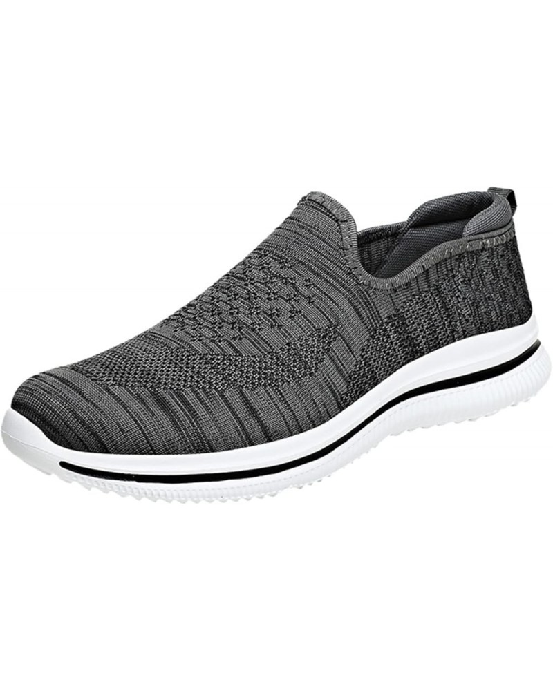 Casual Sneakers for Men Walking Shoes Sneakers for Men Laceless Steel Toe Shoes for Men Lightweight B-dark Gray $20.59 Athlet...