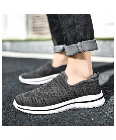 Casual Sneakers for Men Walking Shoes Sneakers for Men Laceless Steel Toe Shoes for Men Lightweight B-dark Gray $20.59 Athlet...