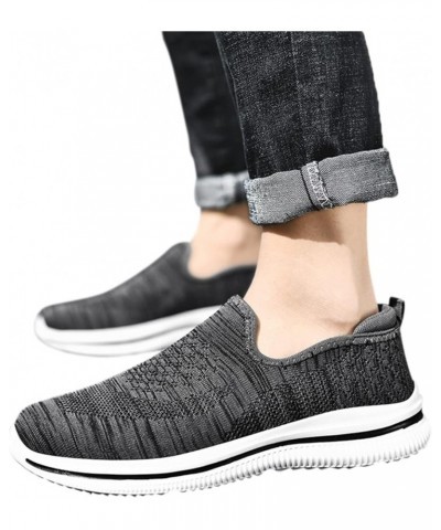 Casual Sneakers for Men Walking Shoes Sneakers for Men Laceless Steel Toe Shoes for Men Lightweight B-dark Gray $20.59 Athlet...