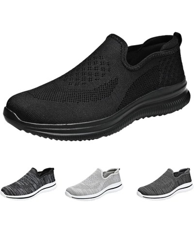 Casual Sneakers for Men Walking Shoes Sneakers for Men Laceless Steel Toe Shoes for Men Lightweight B-dark Gray $20.59 Athlet...