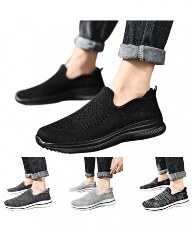 Casual Sneakers for Men Walking Shoes Sneakers for Men Laceless Steel Toe Shoes for Men Lightweight B-dark Gray $20.59 Athlet...