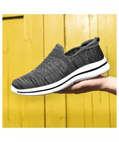 Casual Sneakers for Men Walking Shoes Sneakers for Men Laceless Steel Toe Shoes for Men Lightweight B-dark Gray $20.59 Athlet...