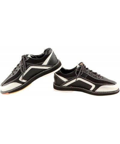 Mens Womens Bowling Shoes, Breathable Bowl Fitness Footwear Comfort Leather Bowlers Trainers Black $49.00 Athletic Shoes