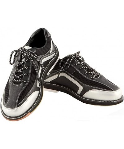 Mens Womens Bowling Shoes, Breathable Bowl Fitness Footwear Comfort Leather Bowlers Trainers Black $49.00 Athletic Shoes