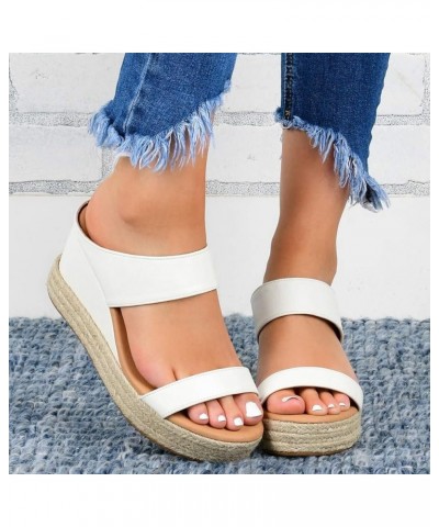 Cute Sandals for Women Trendy Platform Womens Orthopedic Sandals Arch Support Comfortable Walking Flip Flops 6.5-7 White $11....