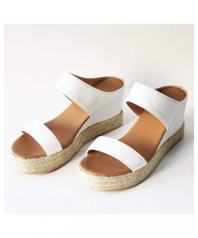 Cute Sandals for Women Trendy Platform Womens Orthopedic Sandals Arch Support Comfortable Walking Flip Flops 6.5-7 White $11....