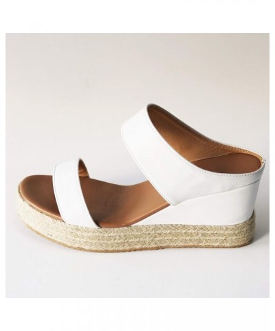 Cute Sandals for Women Trendy Platform Womens Orthopedic Sandals Arch Support Comfortable Walking Flip Flops 6.5-7 White $11....