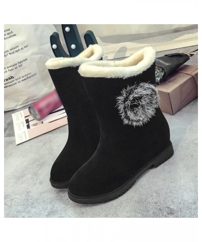 Womens Snow Boots Slip on Womens Boots Winter Cute Womens Wide Snow Boots Garden Boots for Women Waterproof Slip on Botas Wat...