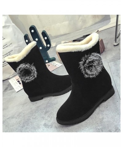 Womens Snow Boots Slip on Womens Boots Winter Cute Womens Wide Snow Boots Garden Boots for Women Waterproof Slip on Botas Wat...