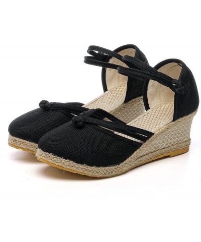 Arch Supports for Sandals Women Womens Wedge Sandals Size 9 Easy Women Shoes Linen Sandals Platform Wedge Sandals Fashion Ver...