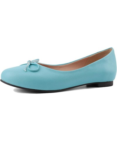 Casual Flats with 9-colors Available Comfortable Shoes for Fashion Women Pu Blue $19.02 Sandals