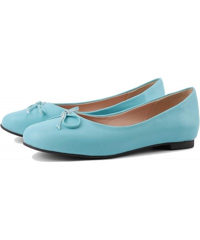 Casual Flats with 9-colors Available Comfortable Shoes for Fashion Women Pu Blue $19.02 Sandals